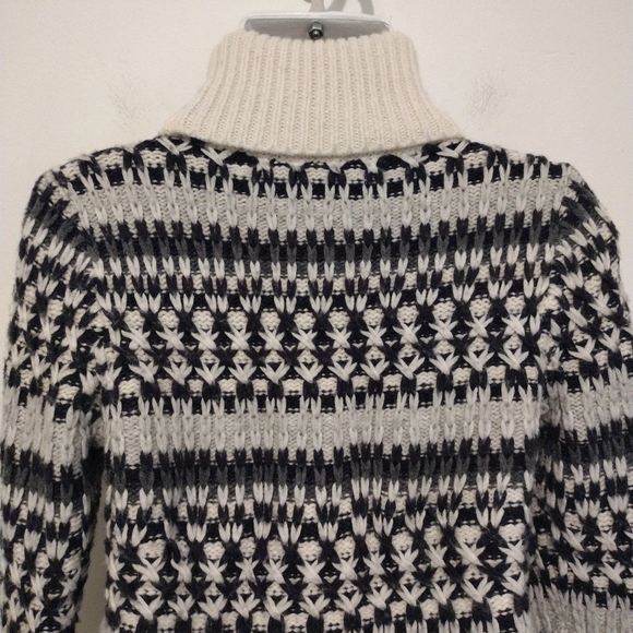 Loft - Knit Stitched Striped Turtleneck Sweater - Picture 11 of 16